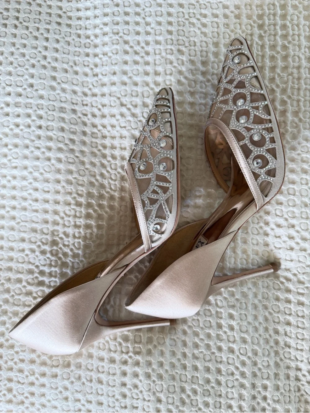 Badgley Mischka Marissa Crystal D’Orsay Pumps Heels 8.5